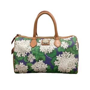 Dooney & Bourke Bag Women’s One Size Hydrangea Monogram Satchel Green White Blue